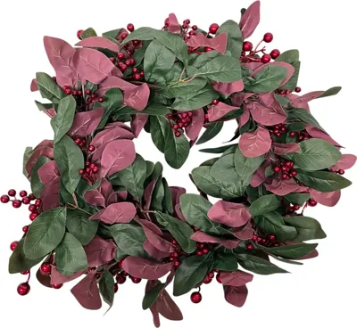 Kerstkrans bes 65cm rood