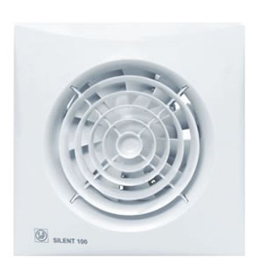 S en P Silent 100 CDZ badkamerventilator met instelbare nalooptimer en bewegingsmelder wit