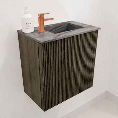 Toiletmeubel Mondiaz Joya Dlux | 40 cm | Meubelkleur Shadow | Faye wastafel Sombra Wasbak Rechts | 1 kraangat