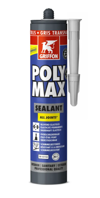 Griffon Polymax Sealant multifunctionele afdichtingskit 280ml Transparant Grijs