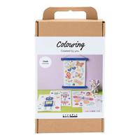 Creativ Company Hobbyset kleuren vlinder en robot in vrolijke kleuren