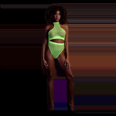 Ouch! by Shots Turtle Neck en High Waist Slip - One Size - Neon Groen