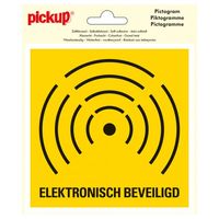 Sticker Elektronisch beveiligd - 150x150 mm. Sticker Elektronisch beveiligd - 150x150 mm.