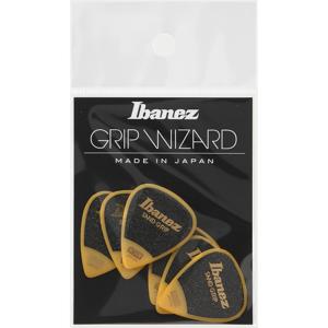 Ibanez PPA14MSGYE Grip Wizard Series Sand Grip plectrumset 6-pack teardrop geel medium