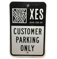 XES Customer Parking Only Metalen Straatbord - Origineel