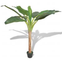 Kunst bananenboom plant met pot 150 cm groen - thumbnail