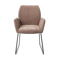 Jesper Home Misaki eetkamerstoel Mocha Mist slide black
