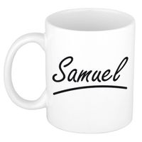Samuel voornaam kado beker / mok sierlijke letters - gepersonaliseerde mok met naam - Naam mokken