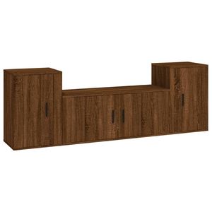 The Living Store TV-meubelset - Bruineiken - 100 x 34.5 x 40 cm / 40 x 34.5 x 60 cm