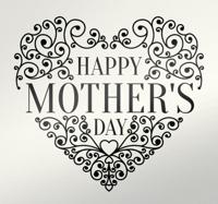 Muursticker hart Happy Mother´s Day