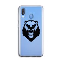 Angry Bear (black): Samsung Galaxy A40 Transparant Hoesje Angry Bear (black): Samsung Galaxy A40 Transparant Hoesje