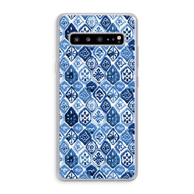 Blauw motief: Samsung Galaxy S10 5G Transparant Hoesje