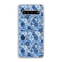 Blauw motief: Samsung Galaxy S10 5G Transparant Hoesje
