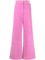 MSGM pantalon évasé à taille haute - Rose