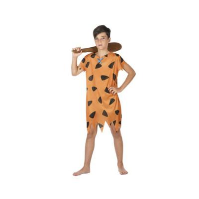 Kostuums voor Kinderen Grotbewoner Oranje (1 Pc) - Maat: 5-6 Jaar - Maat: 5-6 Jaar