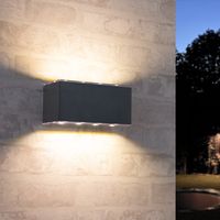 Solar LED wandlamp up downlight Olaf