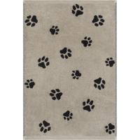 Cawö Cawo We love Dogs gemustert 6247 Handdoek 50x100 schwarz/beige