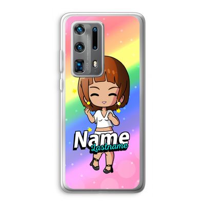 Chibi Maker vrouw: Huawei P40 Pro Plus Transparant Hoesje