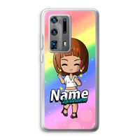 Chibi Maker vrouw: Huawei P40 Pro Plus Transparant Hoesje