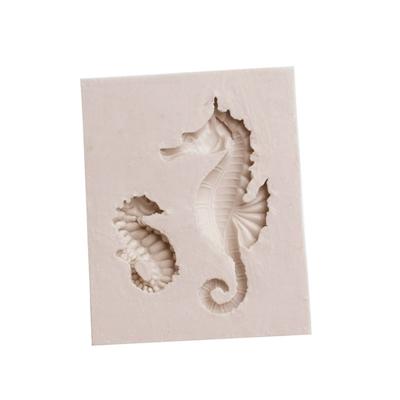 2 stuks Hippocampus DIY modellering schimmel fondant silicone cake chocolade schimmel bakken tool (grijs)