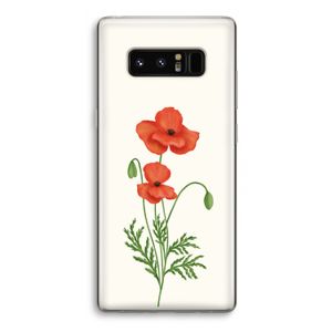 Red poppy: Samsung Galaxy Note 8 Transparant Hoesje