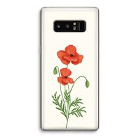 Red poppy: Samsung Galaxy Note 8 Transparant Hoesje