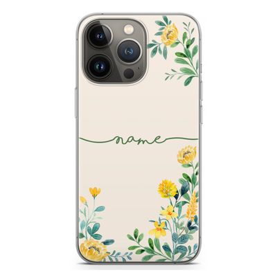 Gele bloemen: iPhone 13 Pro Transparant Hoesje
