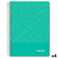 Schrift Imprex Groen A5 80 Lakens (4 Stuks)