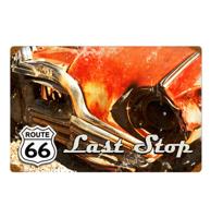 Route 66 Last Stop Zwaar Metalen Bord