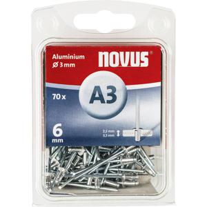 Novus 110055304 Popnagel (Ø x l) 3 mm x 6 mm Aluminium Aluminium 70 stuk(s)