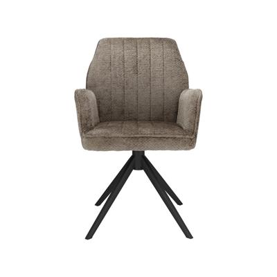 Haluta Draaibare Eetkamerstoel met arm Revi - Taupe
