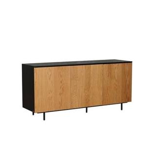 Bronx71 Dressoir Haley zwart|blank eiken 160 cm