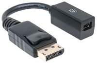 Manhattan 353403 DisplayPort Mini DisplayPort Zwart kabeladapter/verloopstukje - thumbnail