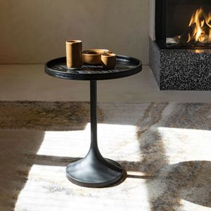 Zuiver Ronde Bijzettafel 'Jason' 46cm, kleur Zwart