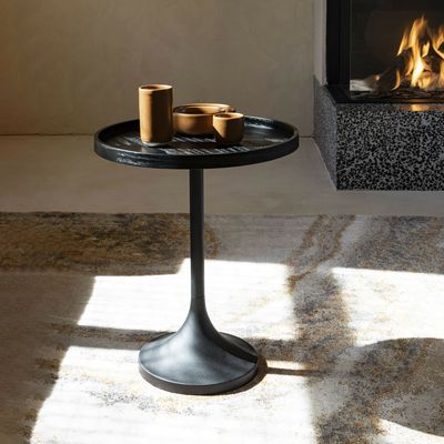 Zuiver Ronde Bijzettafel 'Jason' 46cm, kleur Zwart