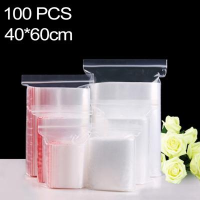 100 stuks 40 x 6 cm PE zelf duidelijk Zip-Lock verpakking zak afdichten Custom Printing en grootte zijn welkom