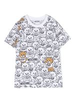 Moschino Kids t-shirt en coton à logo imprimé - Blanc