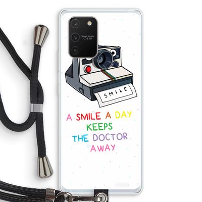 Smile: Samsung Galaxy S10 Lite Transparant Hoesje met koord