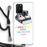 Smile: Samsung Galaxy S10 Lite Transparant Hoesje met koord