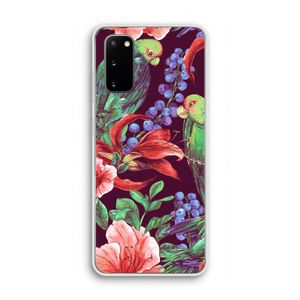 Papegaaien: Samsung Galaxy S20 Transparant Hoesje
