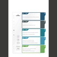 Durable 679327 Register DIN A4+ 1-5 Polypropyleen Meerdere kleuren 5 tabbladen 679327