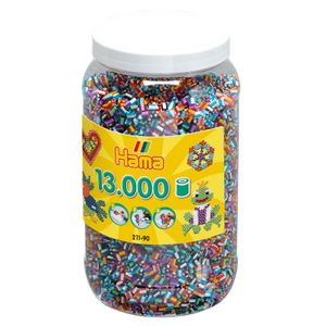 Hama strijkkralen in pot gestreept (090), 13.000st.