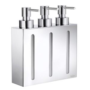 Zeepdispenser Smedbo Outline Wandmodel 3 voudig 3x250 ml Chroom
