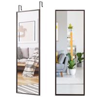 Grote Wandspiegel met in Hoogte Verstelbare Ophanghaken 36,5 x 1,5 x 107 cm Bruin