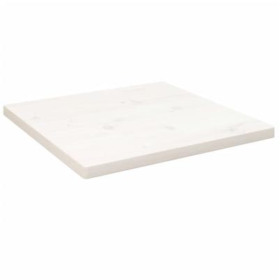 Tafelblad vierkant 50x50x2,5 cm massief grenenhout wit