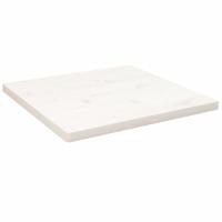 Tafelblad vierkant 50x50x2,5 cm massief grenenhout wit