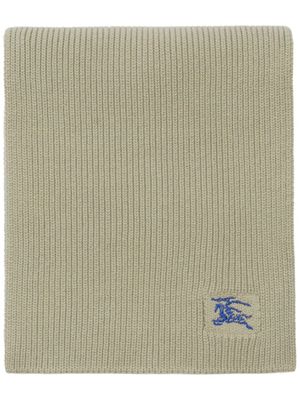 Burberry écharpe en cachemire à logo brodé - Vert