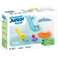 PLAYMOBIL Junior 71689 Waterglijbaan en zeedieren Inclusief personage, dieren en accessoires - Leeftijd 18 maanden