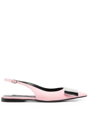 Sergio Rossi escarpins Miroir en cuir à bride arrière - Rose