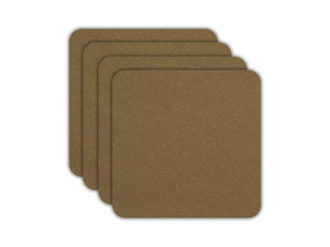 ASA Selection Onderzetters - Soft Leather - Cork - 10 x 10 cm - 4 Stuks